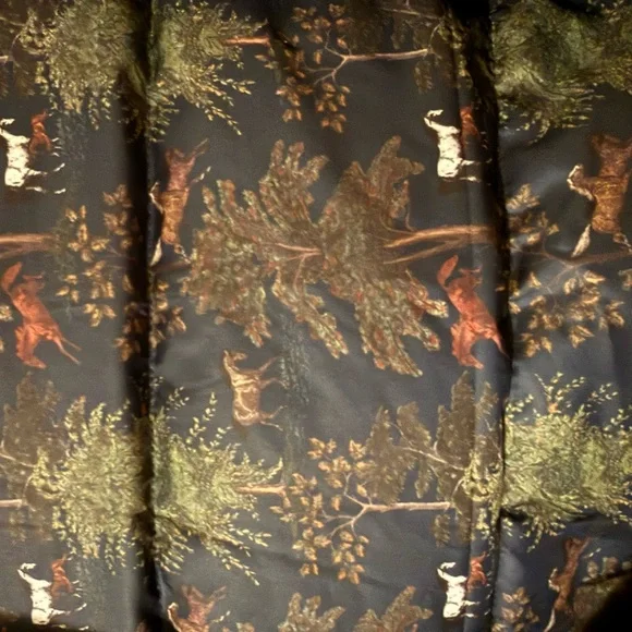 Women's Dapplebay Navy & Autumn Toile Reversible Puffer Jacket hooded NWT - Picture 11 of 12